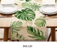 Bieżnik 120x33cm LIŚCIE TROPIKALNE MONSTERY B46-120