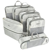 ORGANIZER PODRÓŻNY KOMPRESYJNY DO PAKOWANIA WALIZKI TORBY UBRAŃ ZESTAW 6szt