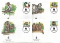 02-FDC-KT05-Rep.Guyana, WWF -Małpy,2000r