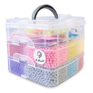 MEGA ZESTAW KREATYWNY KORALIKI WODNE 10000 SZT XL KUFER AKCESORIA DIY