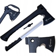 TOPOREK TOPÓR SIEKIERA SURVIVAL NÓŻ KRZESIWO MULTITOOL 7W1 GWIZDEK MŁOTEK