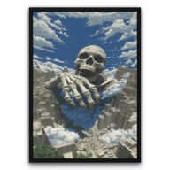 Plakat z ramą 50x70cm Ziemia Dusz Obraz Fantasy Wystrój Sztuka Design 50x70