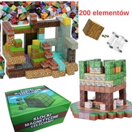 KLOCKI MAGNETYCZNE SZEŚCIANY 220 KLOCKÓW + 2 FIGURKI + NAJWIĘKSZY ZESTAW