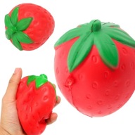 GNIOTEK ANTYSTRESOWY SENSORYCZNY TRUSKAWKA SQUISHY ZABAWKA ANTYSTRES DUZA