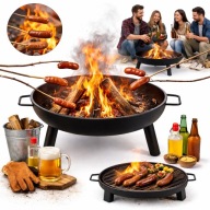 METALOWE PALENISKO OGRODOWE 60CM STALOWE KOCIOŁEK GRILL DO OGRODU NA TARAS