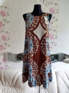 SUKIENKA MIDI OVERSIZE WIĄZANA ALA SATYNA BABYDOLL SATYNOWA KOBIECA MIĘKKA