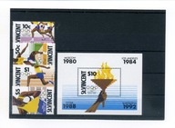 A39652)Olimpiada 88: St. Vincent 1130 - 1133** + Bl 60**