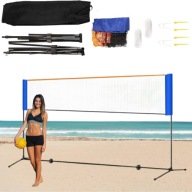 BADMINTON SIATKA PRZENOŚNA REGULOWANA 3M 95-225 SIATKÓWKA TENIS POKROWIEC