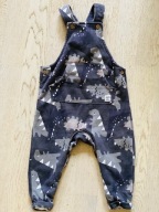 Ogrodniczki F&F dinozaury miękkie rozpinane w kroku 12-18 miesięcy 86 cm