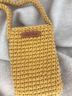 MAMAJASTUDIO Mała torebka na ramię, etui na telefon,listonoszka żółta.