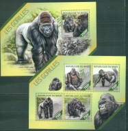 MAŁPY. GORYLE. REP.NIGER. Mi Bl+ark..A** 2014r