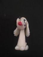 Piękny szklany pies, ręczna robota, 4,9cm (A108)