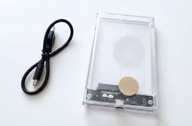 Obudowa Dysku 2,5" HDD SSD SATA USB C Przezroczysta kieszeń (E07)