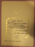 DYPLOM - Sekcja Dżudo za zdobycie II miejsca, Łódź 1957 rok, Mistrz. Polski