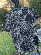 5 Koszula Shein czerń biel bawełna orientalny wzór rozmiar M