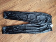 DAMSKIE SPODNIE WELUROWE CZARNE dresowe 36