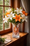 DUŻY WAZON KRYSZTAŁOWY Huta szkła ,,JULIA ''