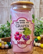 Kubek szklanka 500ml do drinków wino słomka i pokrywka prezent dla niej