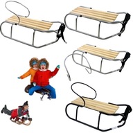 POLSKIE SANKI + OPARCIE , SANKI DLA DZIECKA METALOWE SOLIDNE ZIMA ŚLIZG