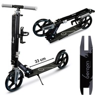 Bergen Downtown Gray Hulajnoga miejska z dużymi kołami Czarno-Szara Wygodna