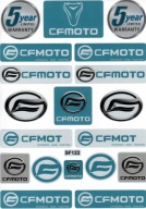 NAKLEJKI LOGO NAPIS NAKLEJKA CFMOTO QUAD MOTOCYKL CF MOTO DUŻY ZESTAW