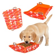 POJEMNIK NA KARMĘ WODĘ DLA PSA SKŁADANY TURYSTYCZNY MISKA KEMPINGOWA