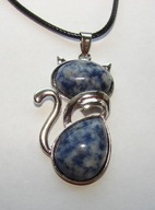 Naszyjnik kot z kamienia naturalnego