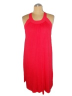 TROLL CZERWONA T'SHIRTOWA LUŹNA SUKIENKA 36 38