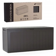 DUŻA SKRZYNIA OGRODOWA 280L KUFER OGRÓD TARAS NA NARZEDZIA ZABAWKI BRĄZ XL