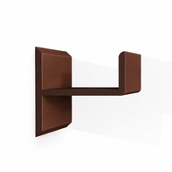 Uchwyt hak na słuchawki pod biurko na szafkę druk 3D samoprzylepny brązowy