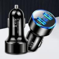 Ładowarka samochodowa 2xUSB LED