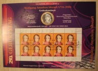 MOZART 2006 - 10 EURO 2006 NIEMCY + BLOCZEK ( 10 ZNACZKÓW ) - 250 ROCZNICA