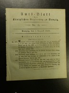 AMTS-BLATT,DANZIG,1 August 1827,No 31, bez Dodatku.