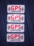 Naklejka GPS ALARM SYSTEM 4szt ODBLASK Ostrzegawcza Odstraszająca 55x26mm