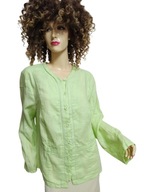 Ulla Popken żakiet LNIANY LIMONKOWY 42/44