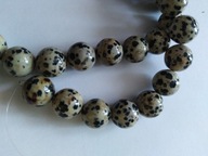 H6- JASPIS DALMATYŃCZYK - kula - 12mm - (12sztuk)
