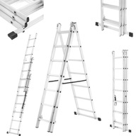 DRABINA ALUMINIOWA SKŁADANA WIELOFUNKCYJNA HIGHER ALUMINIUM 3 X 7 DO 150 KG