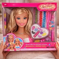 Głowa do stylizacji włosów plastikowa wielokolorowa 21x18x10 cm dla dzieci