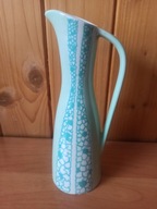 Unikalny wazon Pikasiak - seledyn, biało-seledynowe kwiaty, GDR