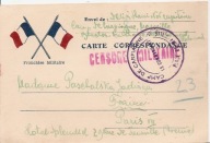 CAMP DE CARPIAGNE MARSYLIA -karta pocztowa -obieg 1940 rok polski oficer