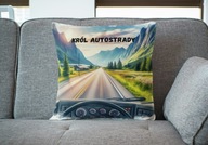 Poduszka dla mężczyzny, kierowcy "KRÓL AUTOSTRADY"