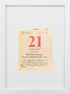 KARTKA Z KALENDARZA 1984-06-21 ORYGINAŁ W RAMCE, PREZENT NA URODZINY