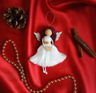 Aniołek handmade makrama