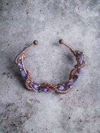Czaroit...Oryginalna bransoletka handmade z Czaroitu i miedzi