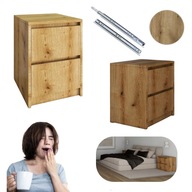 SZAFKA NOCNA KOMODA PRAKTYCZNA STOLIK NOCNY DREWNIANA DAB LOFT WASKA SZAFA