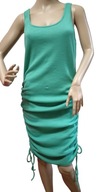 Sukienka letnia na ramiączkach prążek zielona r.uniwersalny
