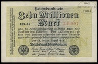 BNN - NIEMCY 10000000 Marek 1923 UB-16 # P106a # 10 Milionów # XF