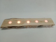 Świecznik brzozowy, drewniany świecznik tealight brzoza S79 61 cm