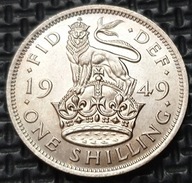 *WIELKA BRYTANIA [0976] *1 SHILLING 1949 **UNC *Rewers angielski