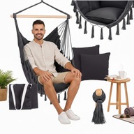 FOTEL WISZĄCY KOKON OGRODOWY HUŚTAWKA DO POKOJU BUJANY HAMAK KRZESŁO